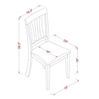 East West Furniture - Ensemble de table à manger 5 pièces - une table de cuisine ronde et 4 chaises de salle à manger, noir et cerisier (options d'assise)