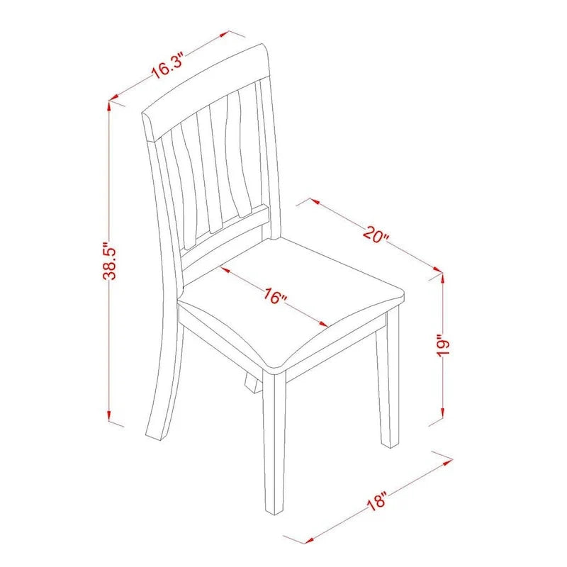 East West Furniture - Ensemble de table à manger 5 pièces - une table de cuisine ronde et 4 chaises de salle à manger, noir et cerisier (options d'assise)