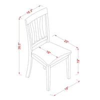 East West Furniture - Ensemble de table à manger 5 pièces - une table de cuisine ronde et 4 chaises de salle à manger, noir et cerisier (options d'assise)