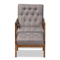 Carson Carrington Baberg ensemble fauteuil et repose-pieds rembourrés
