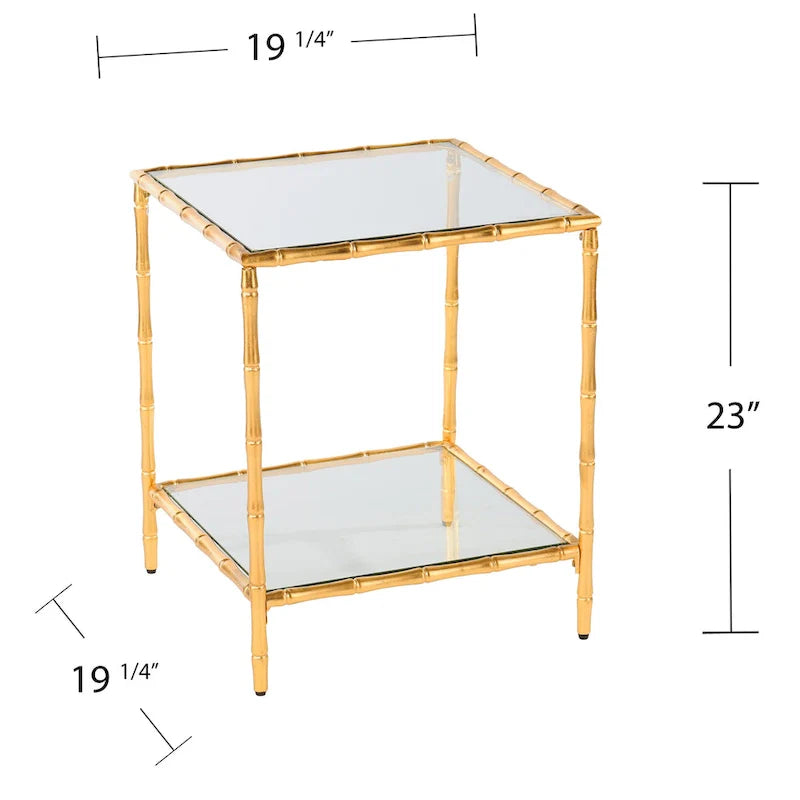 Table d'appoint avec plateau en verre Overton de SEI Furniture
