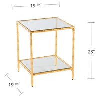 Table d'appoint avec plateau en verre Overton de SEI Furniture