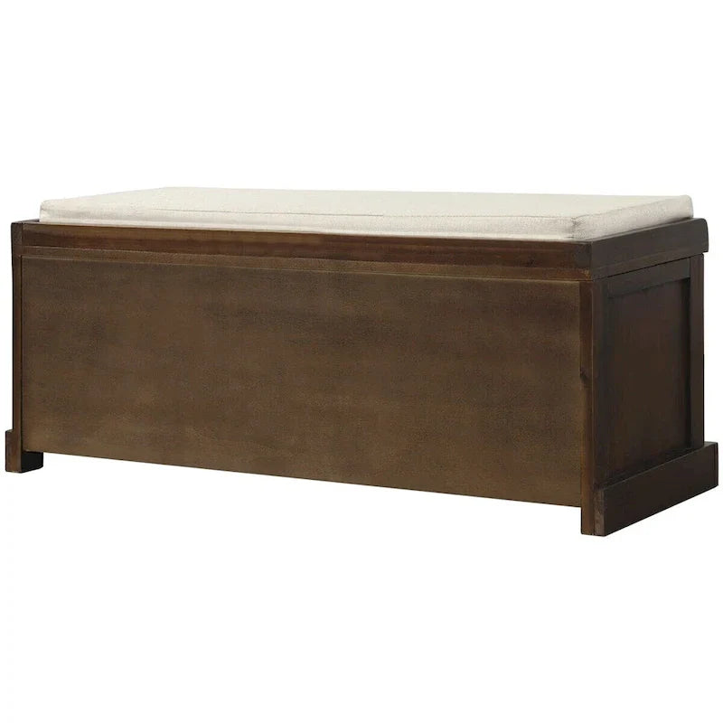 Banc de rangement d'entrée Merax avec 3 paniers amovibles et coussin