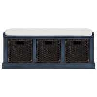Banc de rangement d'entrée Merax avec 3 paniers amovibles et coussin