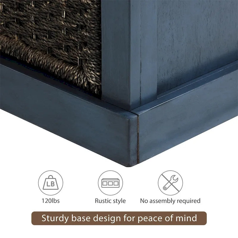 Banc de rangement d'entrée Merax avec 3 paniers amovibles et coussin