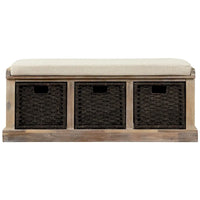 Banc de rangement d'entrée Merax avec 3 paniers amovibles et coussin
