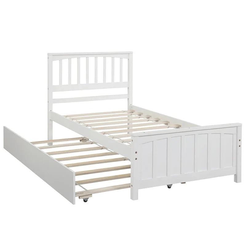 Lit plateforme double Merax avec lit gigogne