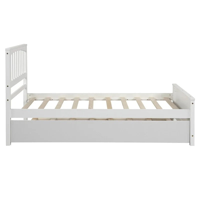 Lit plateforme double Merax avec lit gigogne