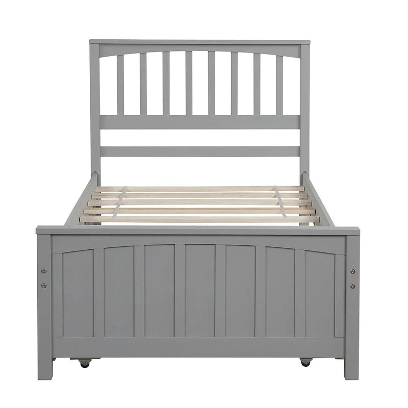 Lit plateforme double Merax avec lit gigogne