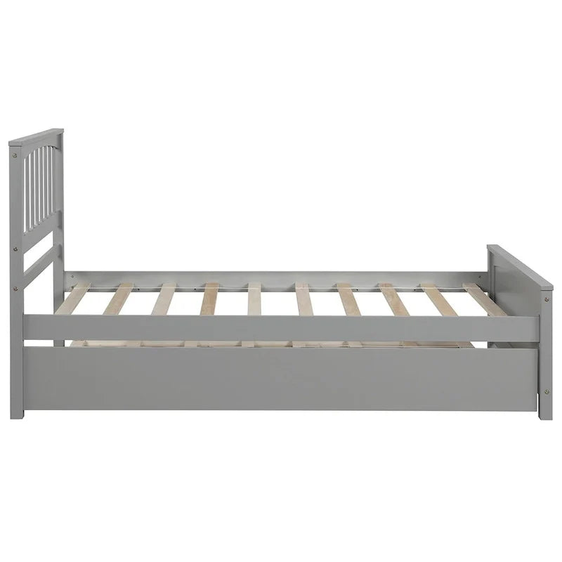 Lit plateforme double Merax avec lit gigogne