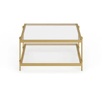 Table basse Inez moderne en acier et verre