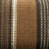 Banc d'appoint Greenfield I en jute à motifs marron et beige avec cadre en bois - 59W x 14.3D x 19H