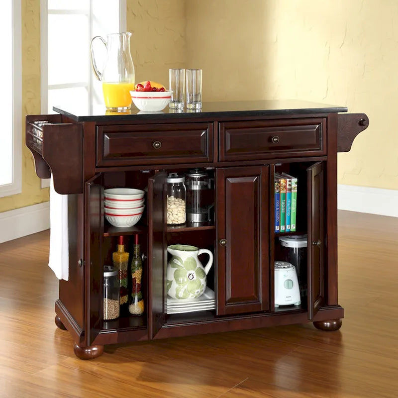 Îlot de cuisine/Chariot Crosley Alexandria avec plateau en granit – 51,5 L x 18 P x 34 H