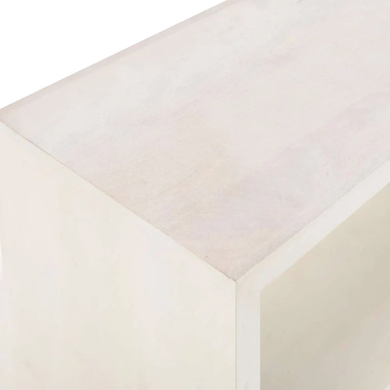 Console buffet Keli 52 pouces en bois de manguier, cube ouvert, 1 étagère