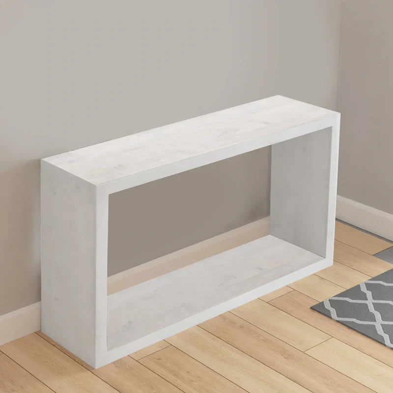 Console buffet Keli 52 pouces en bois de manguier, cube ouvert, 1 étagère