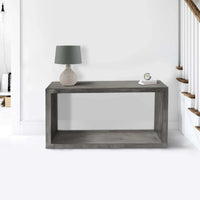 Console buffet Keli 52 pouces en bois de manguier, cube ouvert, 1 étagère