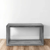 Console buffet Keli 52 pouces en bois de manguier, cube ouvert, 1 étagère