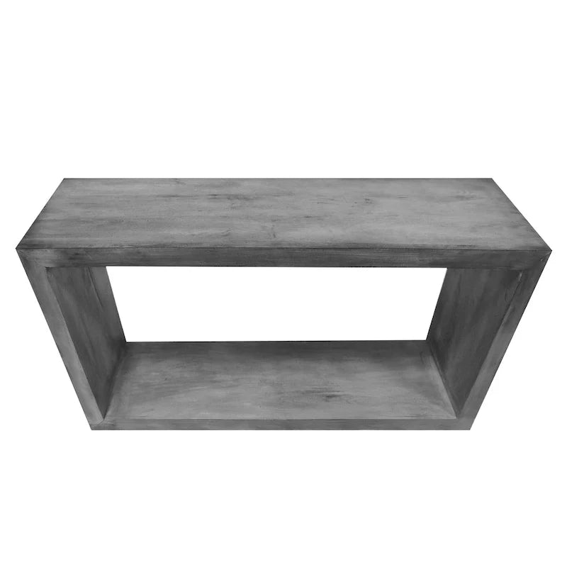 Console buffet Keli 52 pouces en bois de manguier, cube ouvert, 1 étagère