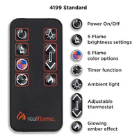 Cheminée électrique Calie 67 avec meuble TV blanc de Real Flame