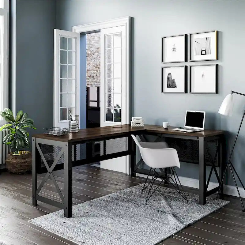 Bureau en L avec plateau relevable Leighton d'Avenue Greene