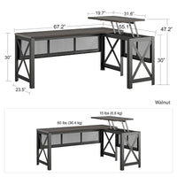 Bureau en L avec plateau relevable Leighton d'Avenue Greene
