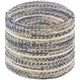 Pouf cylindrique tressé Solene Bohemian de 18 pouces