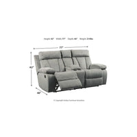 Causeuse inclinable Mitchiner avec console Fog