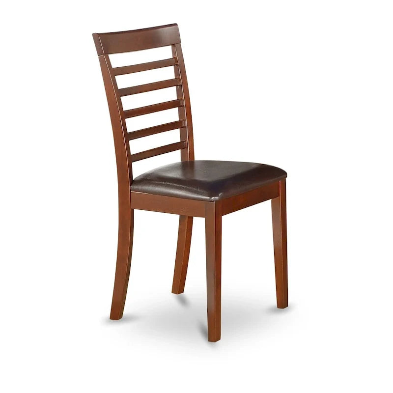 Ensemble de salle à manger East West Furniture 6 pièces - une table à manger avec 4 chaises de cuisine plus un banc - finition acajou (option de type d'assise)