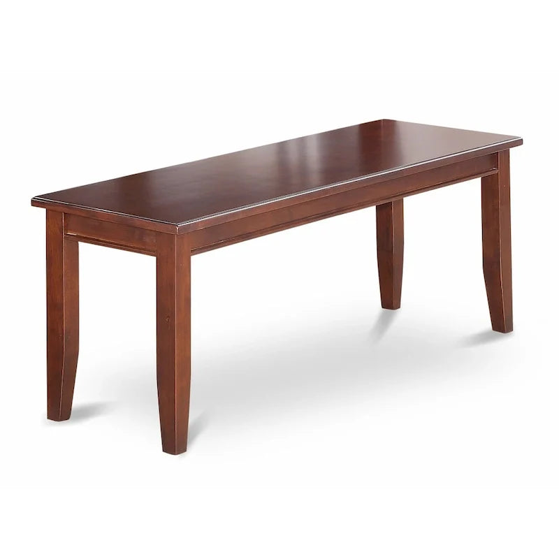 Ensemble de salle à manger East West Furniture 6 pièces - une table à manger avec 4 chaises de cuisine plus un banc - finition acajou (option de type d'assise)