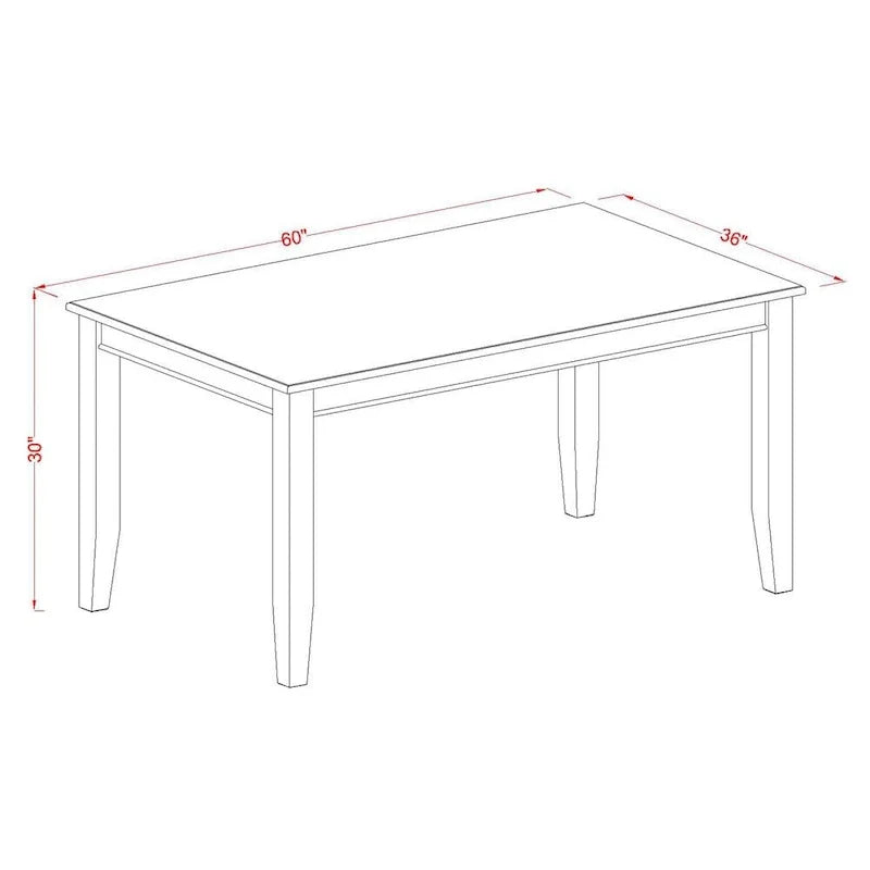 Ensemble de salle à manger East West Furniture 6 pièces - une table à manger avec 4 chaises de cuisine plus un banc - finition acajou (option de type d'assise)
