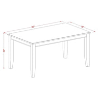 Ensemble de salle à manger East West Furniture 6 pièces - une table à manger avec 4 chaises de cuisine plus un banc - finition acajou (option de type d'assise)