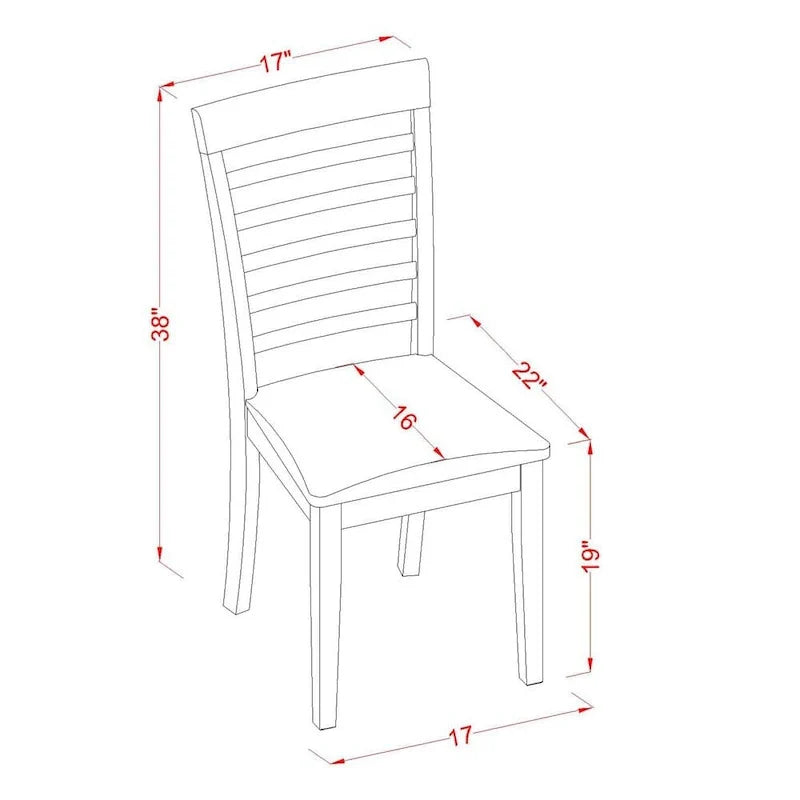 Ensemble de salle à manger East West Furniture 6 pièces - une table à manger avec 4 chaises de cuisine plus un banc - finition acajou (option de type d'assise)