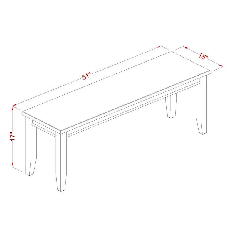 Ensemble de salle à manger East West Furniture 6 pièces - une table à manger avec 4 chaises de cuisine plus un banc - finition acajou (option de type d'assise)