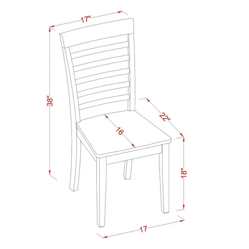 Ensemble de salle à manger East West Furniture 6 pièces - une table à manger avec 4 chaises de cuisine plus un banc - finition acajou (option de type d'assise)
