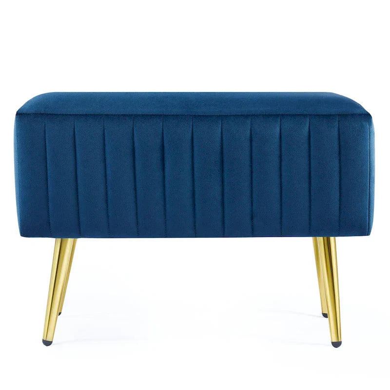 Banc d'entrée moderne CO-Z de 24 pouces, rembourré avec assise en velours