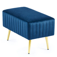 Banc d'entrée moderne CO-Z de 24 pouces, rembourré avec assise en velours