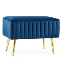 Banc d'entrée moderne CO-Z de 24 pouces, rembourré avec assise en velours