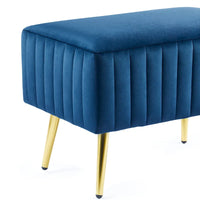Banc d'entrée moderne CO-Z de 24 pouces, rembourré avec assise en velours