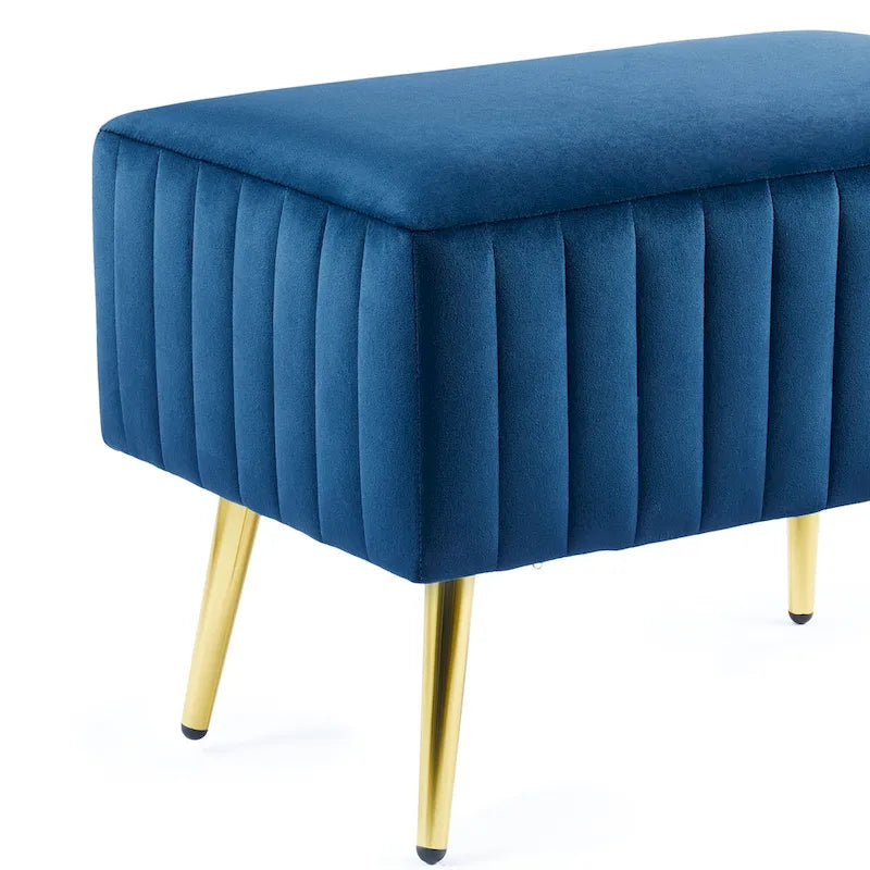 Banc d'entrée moderne CO-Z de 24 pouces, rembourré avec assise en velours