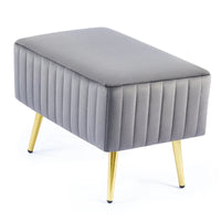 Banc d'entrée moderne CO-Z de 24 pouces, rembourré avec assise en velours