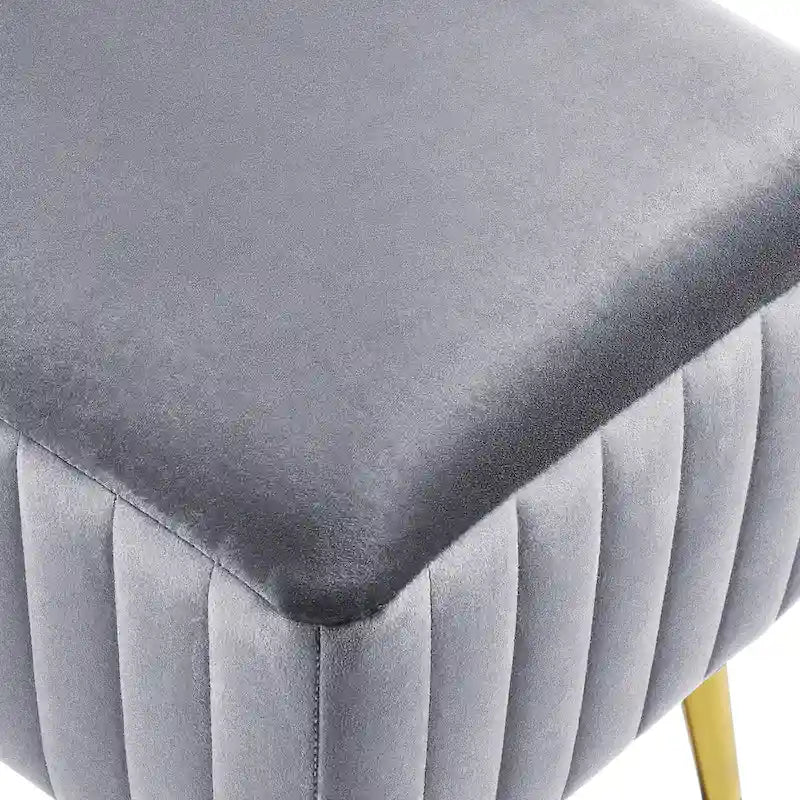 Banc d'entrée moderne CO-Z de 24 pouces, rembourré avec assise en velours