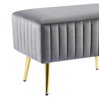 Banc d'entrée moderne CO-Z de 24 pouces, rembourré avec assise en velours