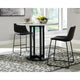 Centiar Table ronde hauteur comptoir blanc/noir