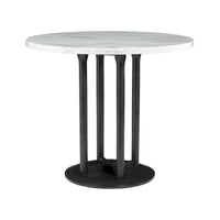 Centiar Table ronde hauteur comptoir blanc/noir