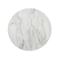 Centiar Table ronde hauteur comptoir blanc/noir