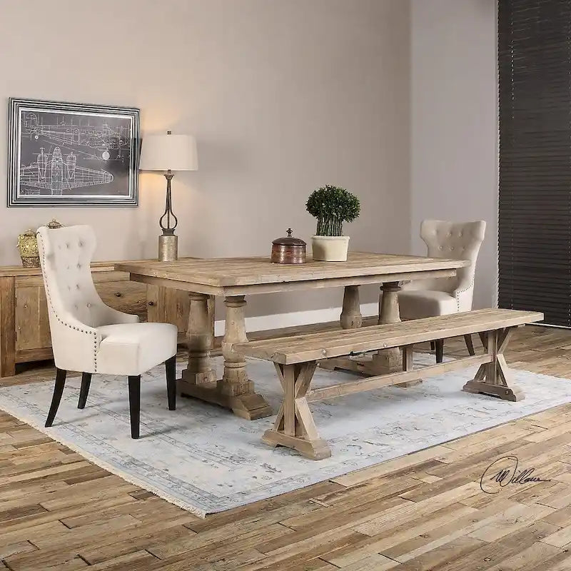 Banc Uttermost Stratford gris pierre