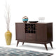 WYNDENHALL Tierney Buffet/Bahut et casier à vin en bois massif de 54 pouces de large, style Mid-Century - 54 L x 17 P x 36 H