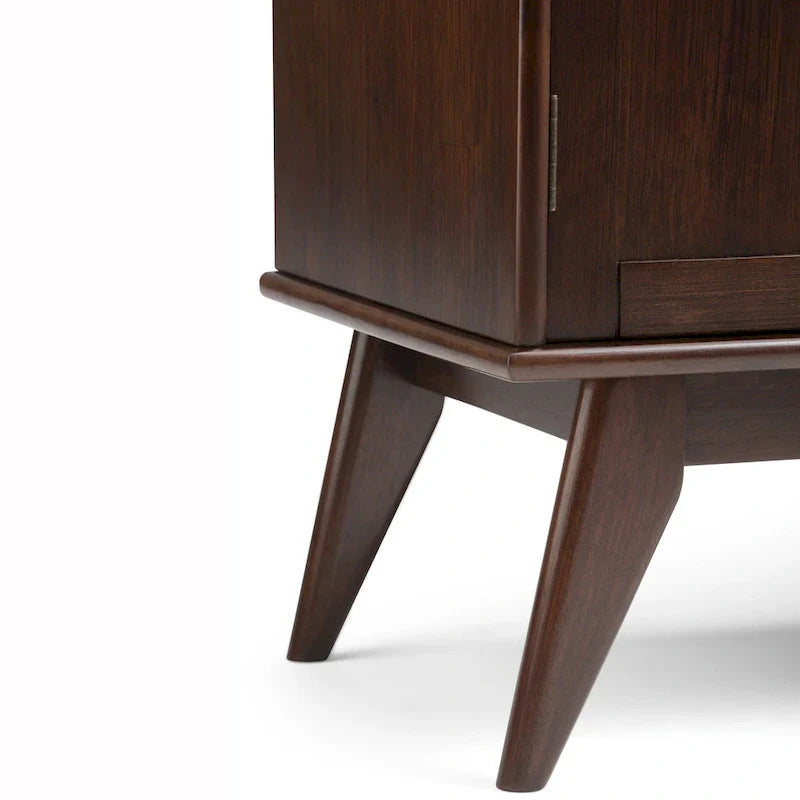 WYNDENHALL Tierney Buffet/Bahut et casier à vin en bois massif de 54 pouces de large, style Mid-Century - 54 L x 17 P x 36 H