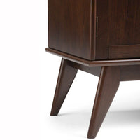 WYNDENHALL Tierney Buffet/Bahut et casier à vin en bois massif de 54 pouces de large, style Mid-Century - 54 L x 17 P x 36 H