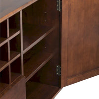 WYNDENHALL Tierney Buffet/Bahut et casier à vin en bois massif de 54 pouces de large, style Mid-Century - 54 L x 17 P x 36 H